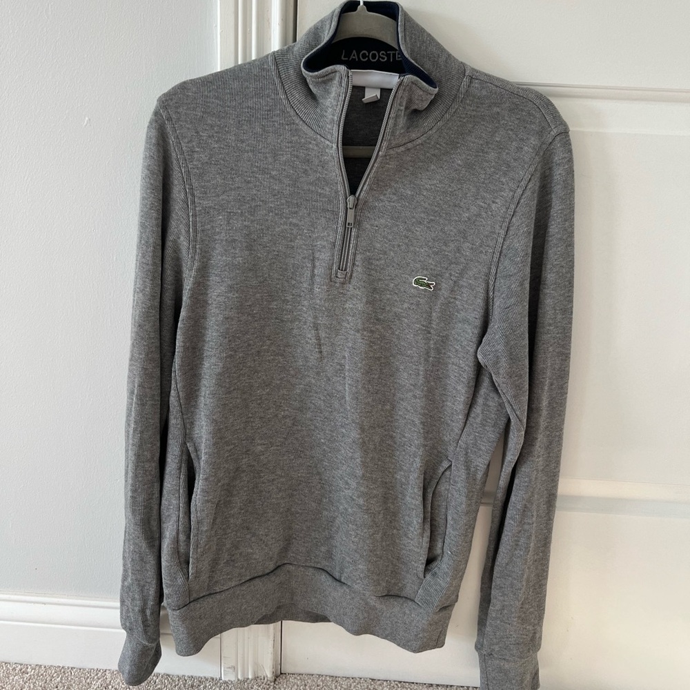 Lacoste Men’s Zip-Up High-Neck Sweatshirt Size Small